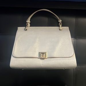 Zara large white animal print city bag